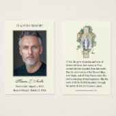 BeerdigungsGedenkstätte Mary Gebet Heilige Karte (Vorne & Hinten)