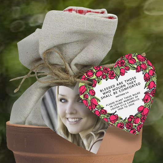 Beerdigungsgeschenk Pflanze Tulpenbirnen Geschenkanhänger