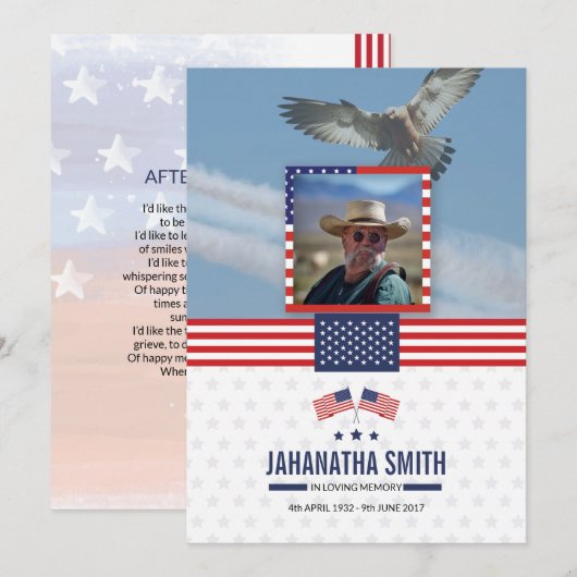 Beerdigungskarte (Vorne/Hinten)