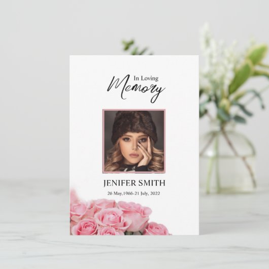 Beerdigungskarte (Stehend Vorderseite)