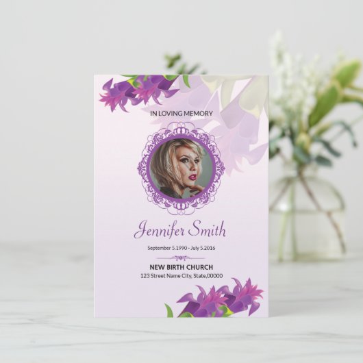 Beerdigungskarte (Stehend Vorderseite)