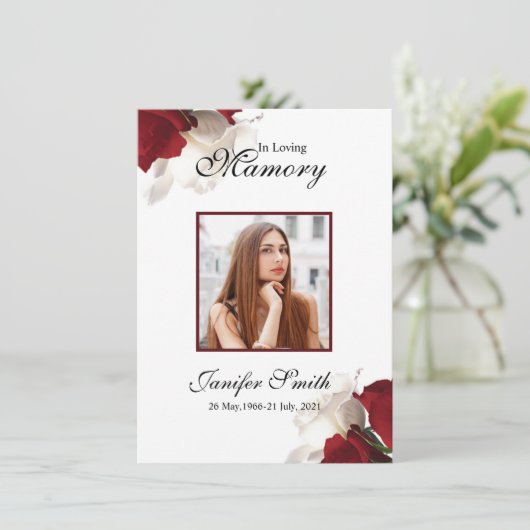 Beerdigungskarte (Stehend Vorderseite)