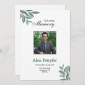 Beerdigungskarte Ankündigung (Vorne/Hinten)