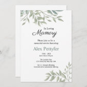 Beerdigungskarte Ankündigung (Vorne/Hinten)