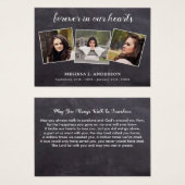 Beerdigungskarte Beileid 3 Foto Gebetskarte (Vorne & Hinten)