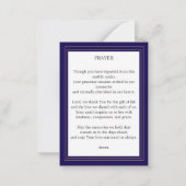 Beerdigungskarte Blumenkreuz Mitteilungskarte (Rückseite)