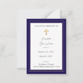 Beerdigungskarte Blumenkreuz Mitteilungskarte (Vorderseite)