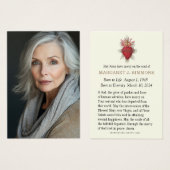 Beerdigungskarte des katholischen Beileids (Vorne & Hinten)