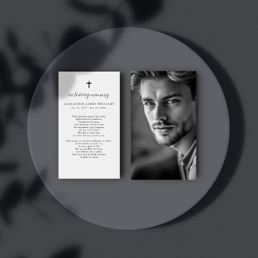 Beerdigungskarte des katholischen Fotos