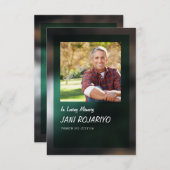 Beerdigungskarte Einladung (Vorne/Hinten)