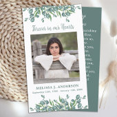 Beerdigungskarte Eukalyptus Beileid Foto Telefonnummerkarte