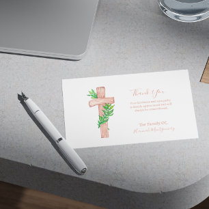 Beerdigungskarte für christliches Cross-Foto-Beile Mitteilungskarte