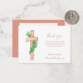 Beerdigungskarte für christliches Cross-Foto-Beile Mitteilungskarte (Vorderseite/Rückseite Beispiel)