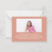 Beerdigungskarte für christliches Cross-Foto-Beile Mitteilungskarte (Rückseite)