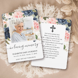 Beerdigungskarte für das Beerdigungsgebet auf der  Dankeskarte