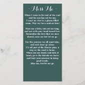 Beerdigungskarte für das elegante Memorial Foto Dankeskarte (Rückseite)