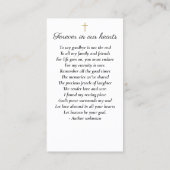 Beerdigungskarte für das Foto Fisherman Visitenkarte (Rückseite)