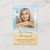 Beerdigungskarte für das Gebet Visitenkarte (Vorderseite)