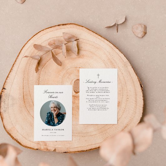 Beerdigungskarte für das katholische Foto Visitenkarte