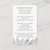 Beerdigungskarte für das Wasser Farbe Foliage Visitenkarte (Rückseite)