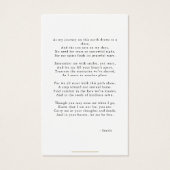 Beerdigungskarte für ewig vermisste Gold-Katholisc (Rückseite)