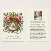 Beerdigungskarte für religiöses Foto (Vorne & Hinten)