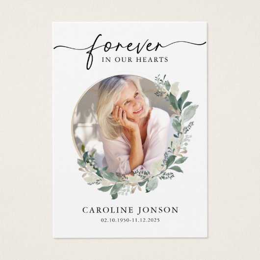 Beerdigungskarte für Wasserfarben (Vorderseite)