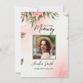 Beerdigungskarte für Wasserfarben (Vorderseite)