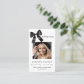 Beerdigungskarte für Weißer Foto Visitenkarte (Stehend Vorderseite)