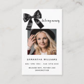 Beerdigungskarte für Weißer Foto Visitenkarte (Vorderseite)