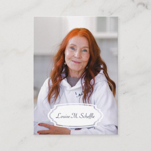 Beerdigungskarte mit Foto Begleitkarte (Vorderseite)