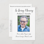 Beerdigungskarte | Religiöse Gedenkstätte Ankündigung (Vorne/Hinten)