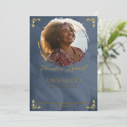 Beerdigungskarte Save The Date (Stehend Vorderseite)