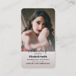 Beerdigungskarten - Feier zum Gedenken an das Lebe Visitenkarte