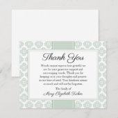 Beerdigungskarten-Plakatbelag für grüne Beerdigung Mitteilungskarte (Vorne/Hinten)