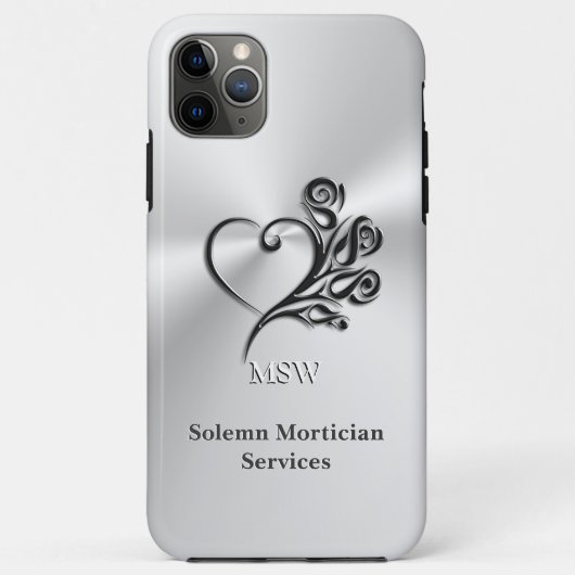 Beerdigungsleistungen, Herz und Rose Case-Mate iPhone Hülle (Rückseite)