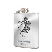 Beerdigungsleistungen, Herz und Rose Flachmann (Links)