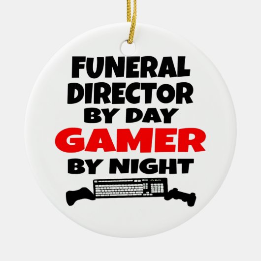 Beerdigungsleiter Gamer Keramik Ornament (Vorne)