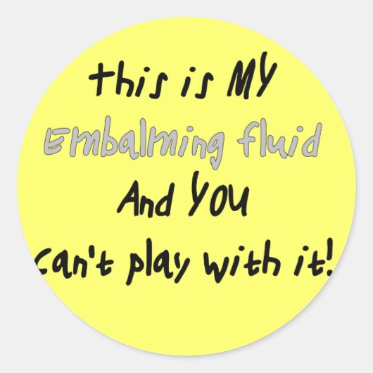 Beerdigungsleiter/Mortiker Funny Gifts Runder Aufkleber (Vorderseite)