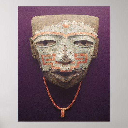 Beerdigungsmaske aus Teotihuacan Poster (Vorne)