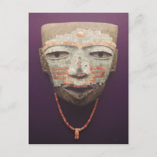 Beerdigungsmaske aus Teotihuacan Postkarte
