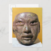 Beerdigungsmaske, Olmec, aus Mexiko Postkarte (Vorne/Hinten)