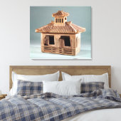 Beerdigungsmodell eines Hauses, Han Dynastie Leinwanddruck (Insitu (Schlafzimmer))