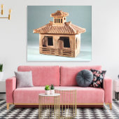 Beerdigungsmodell eines Hauses, Han Dynastie Leinwanddruck (Insitu (Wohnzimmer))