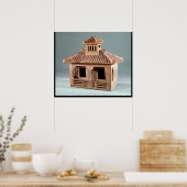 Beerdigungsmodell eines Hauses, Han Dynastie Poster (Küche)