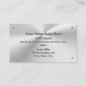 Beerdigungsmortiker, Silberplatz, aufsteigender Ph Visitenkarte (Rückseite)