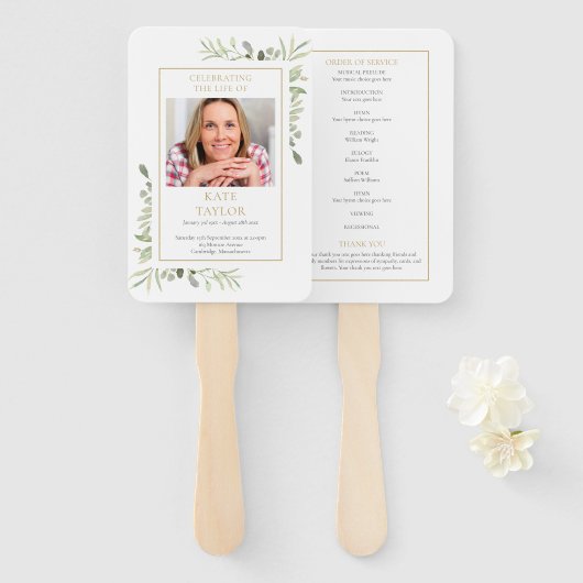 Beerdigungsnachweis des Grünprogramms Fächer (Vorne und Hinten)