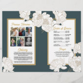 Beerdigungsorden des Lebenslebens Blumengrün Flyer (Hinten)