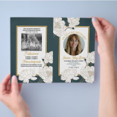 Beerdigungsorden des Lebenslebens Blumengrün Flyer (Hand)