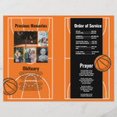 Beerdigungsorden Lebensbasketball - Obituary Flyer (Hinten)